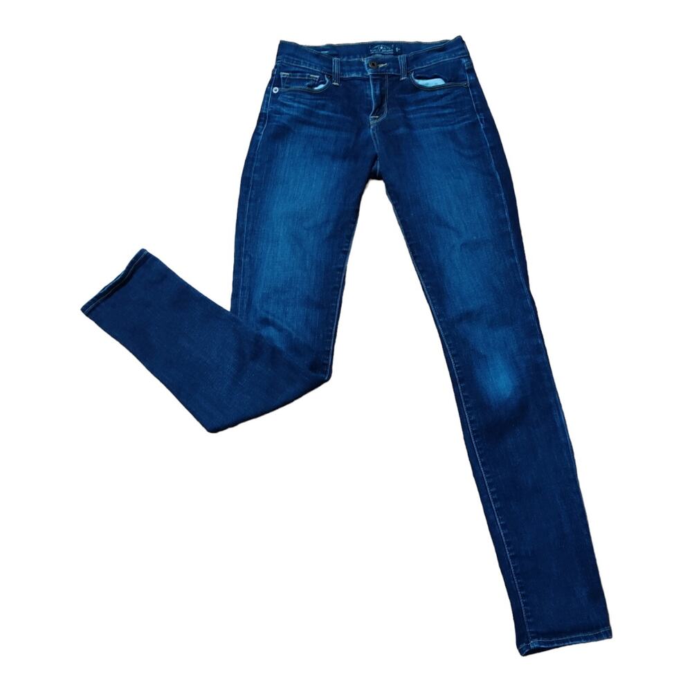 Lucky Brand Sofia Skinny Women's Blue Jeans Med - Dark Wash 0/25R Low Rise Denim